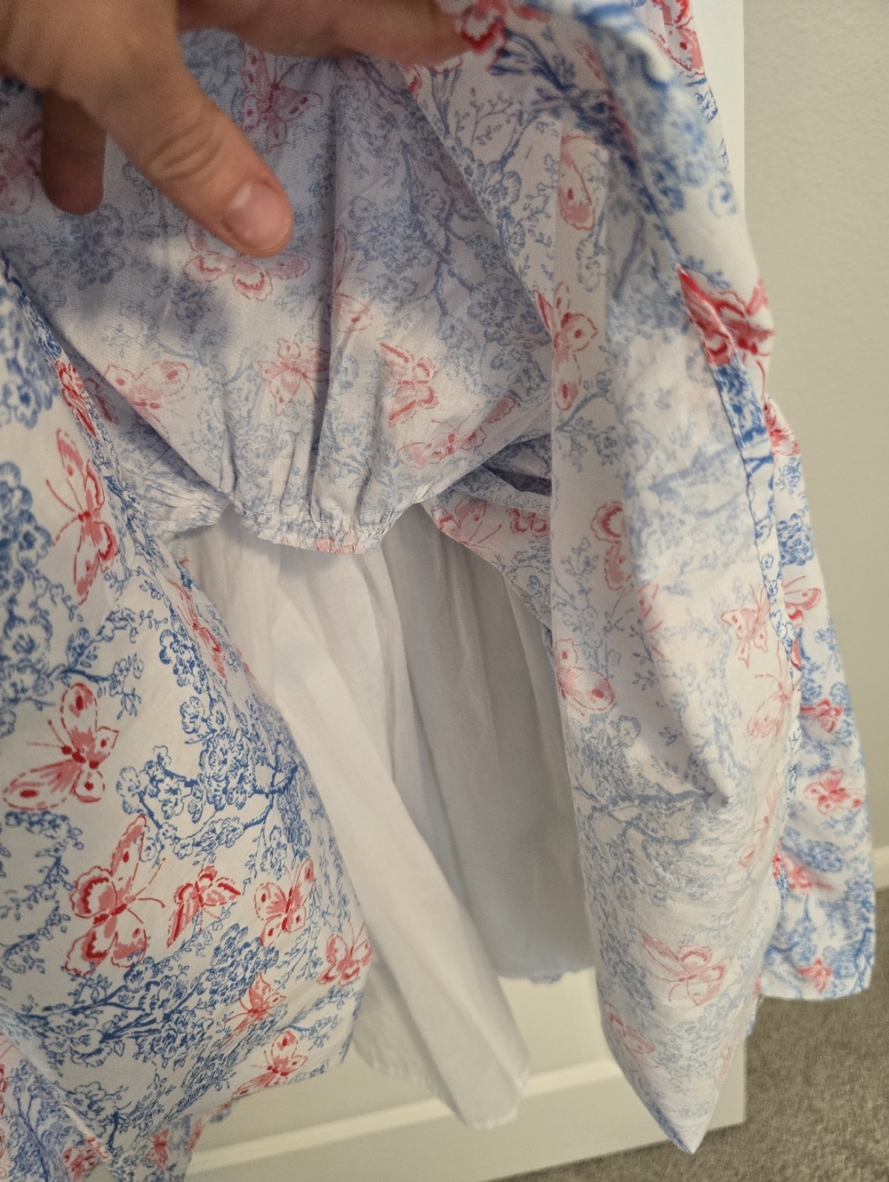 Ivy City Blue & Floral Ruffle Maxi Dress - Picture 6 of 8